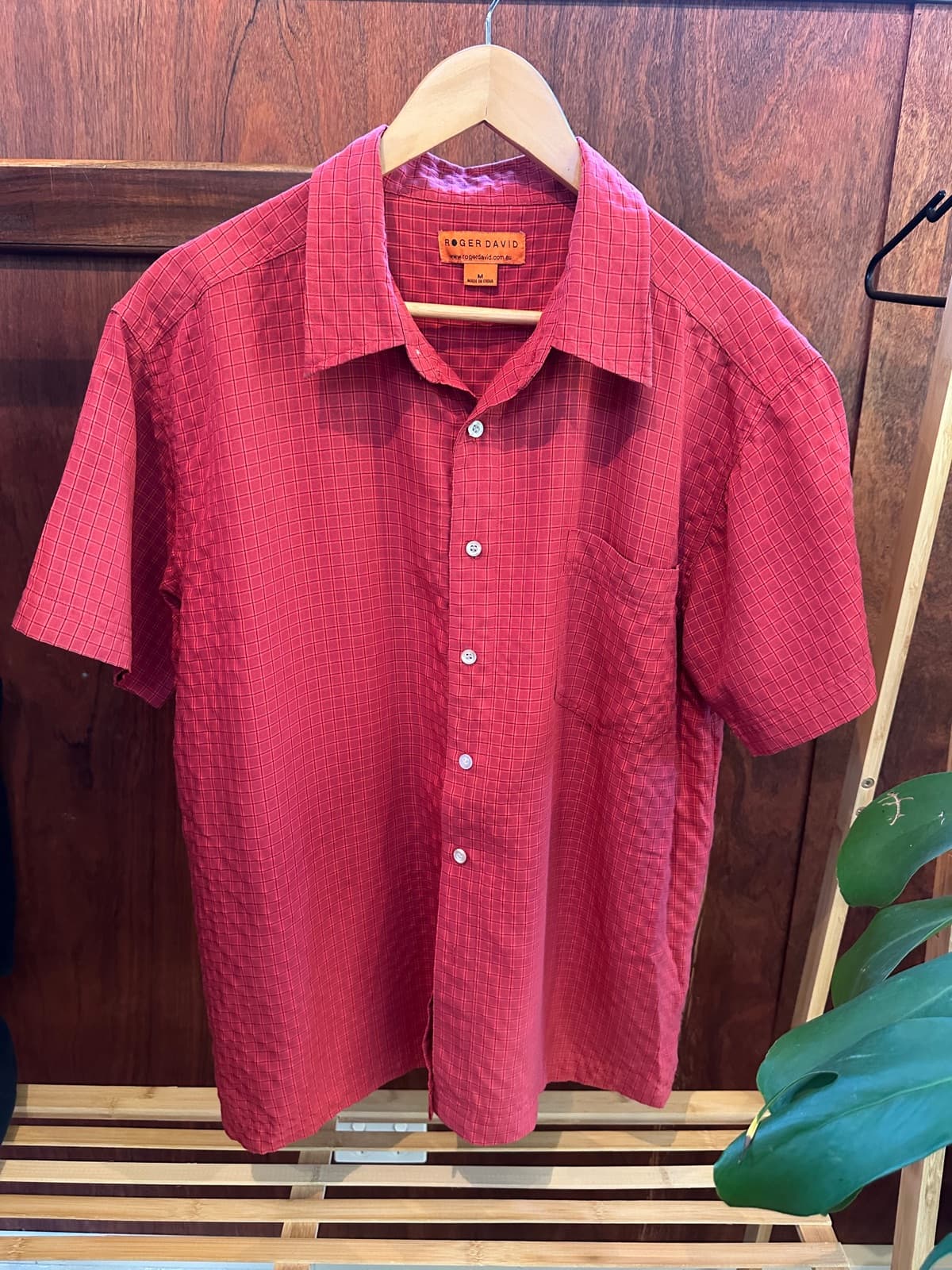 Roger David Red Check