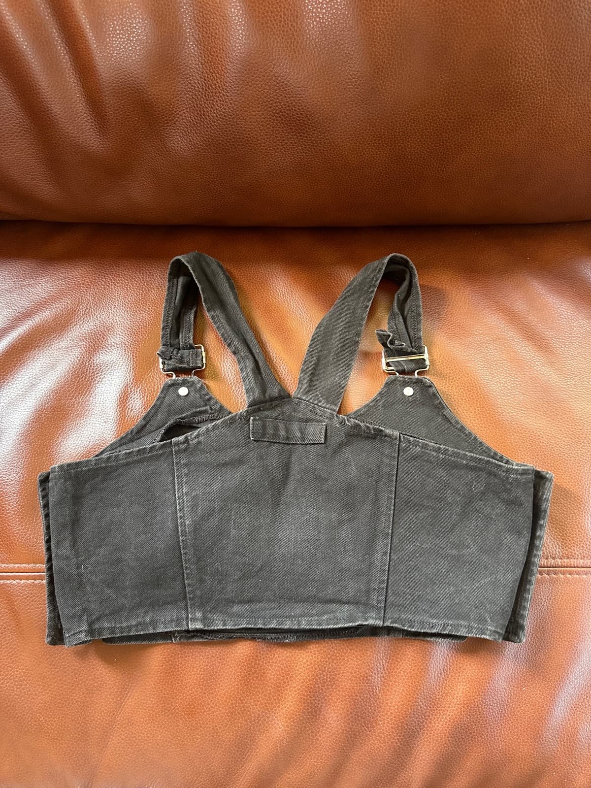 Black denim top — image 2