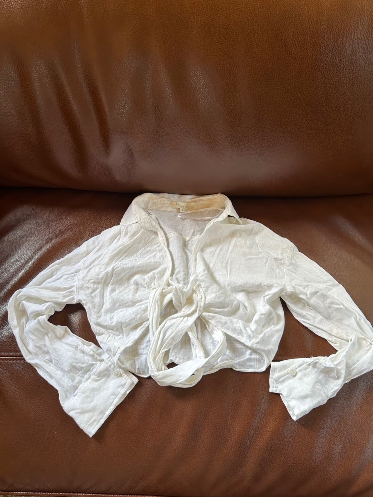Flowy white top