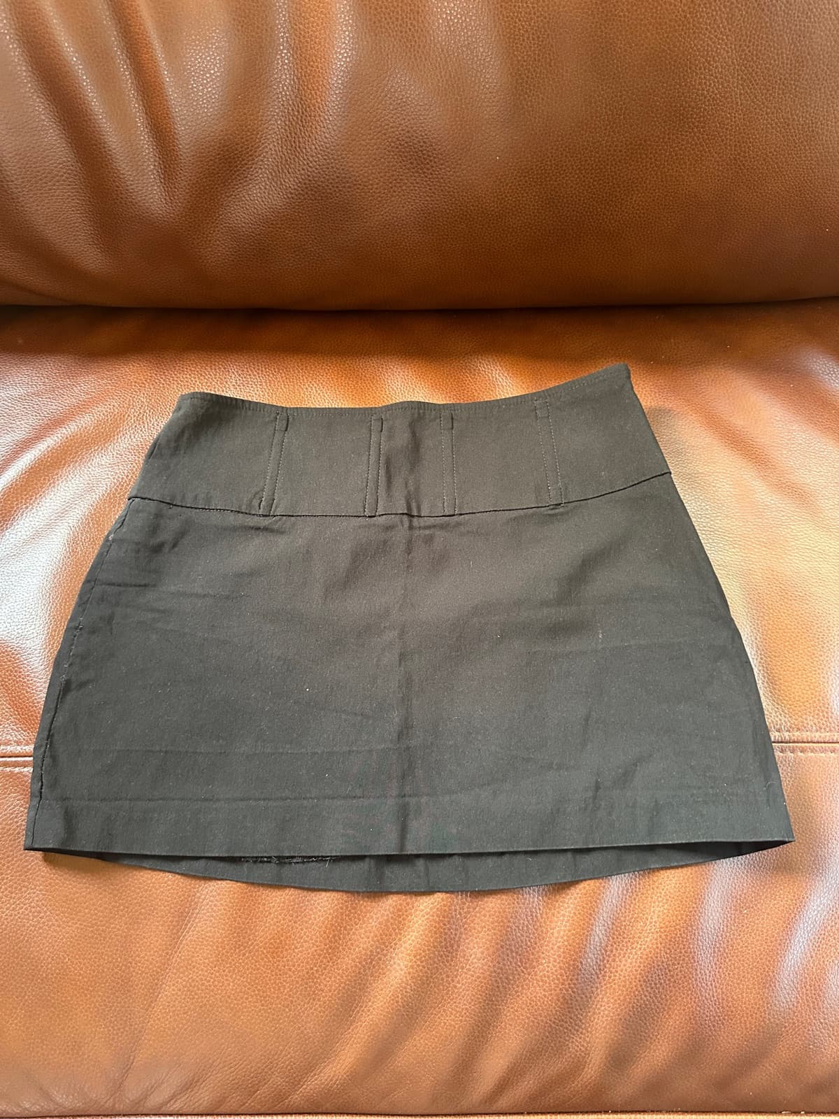 Black mini skirt