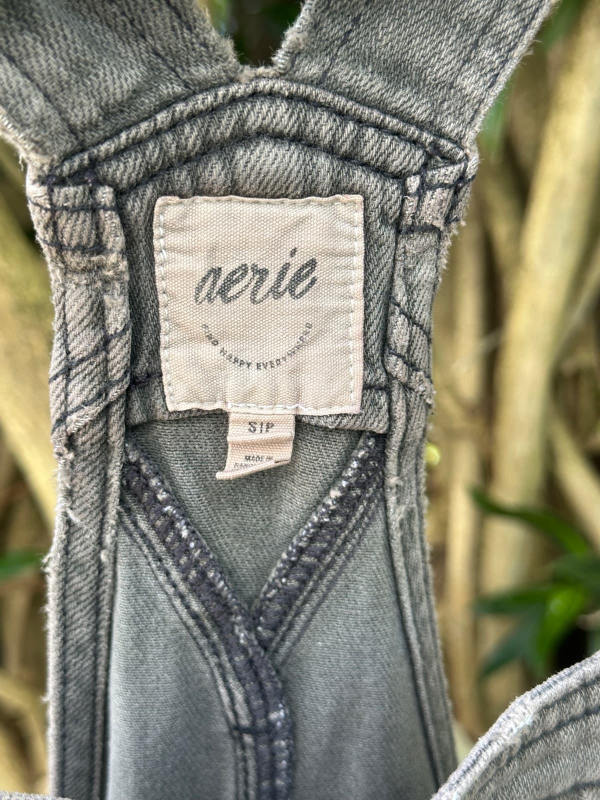 Aerie grey denim overalls β image 4