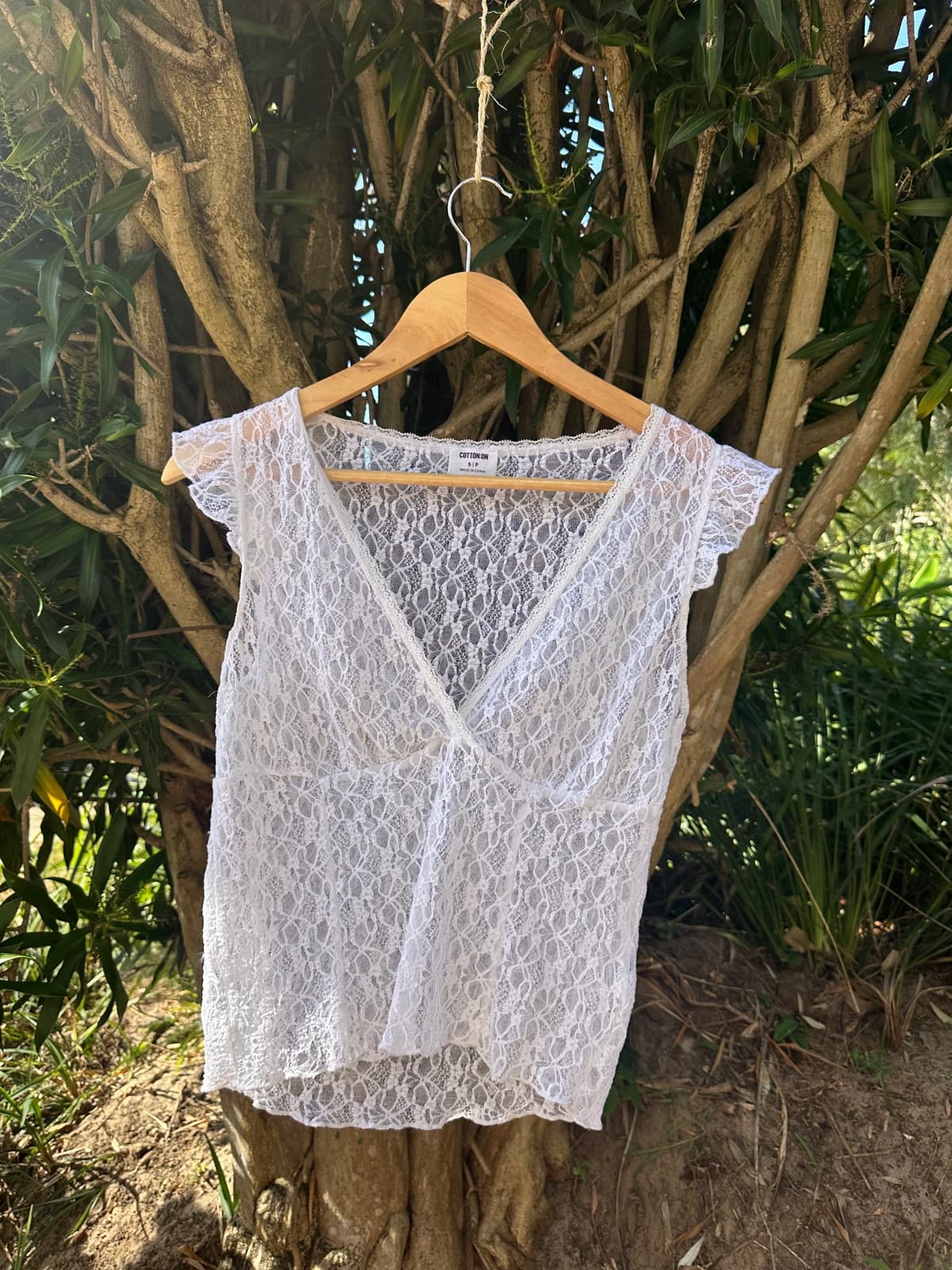 Slinky white top